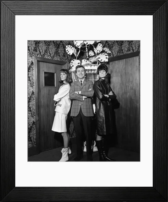 Framed Print : Des O Connor at a fashion show at Tiffanys Manchester organised by