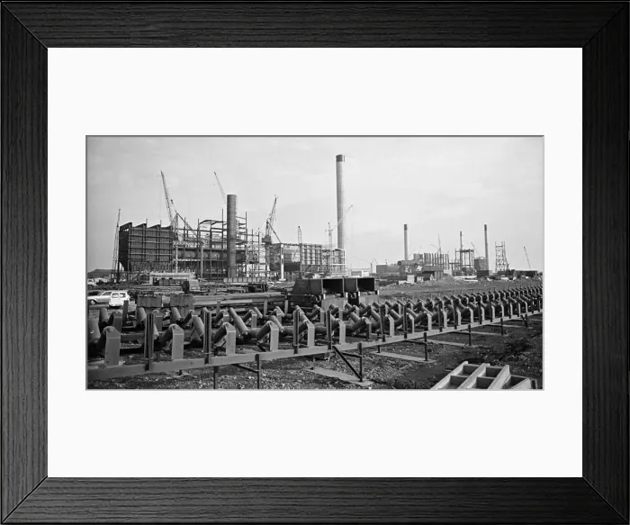 Framed Print : Redcar steel complex under construction. 1975 Framed Print : Redcar steel complex under construction. 1975