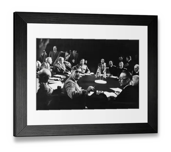 Framed Print : The third meeting of the Big Three'Berlin conference
