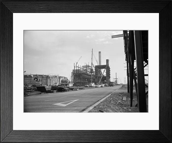 Framed Print : Redcar steel complex under construction. 1975 Framed Print : Redcar steel complex under construction. 1975