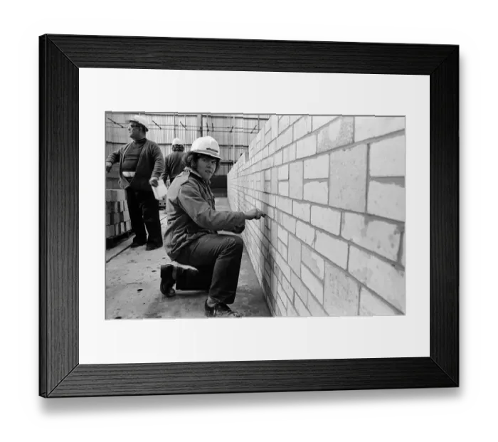 Framed Print : Progress at Redcar steel site, Teesside. 1974