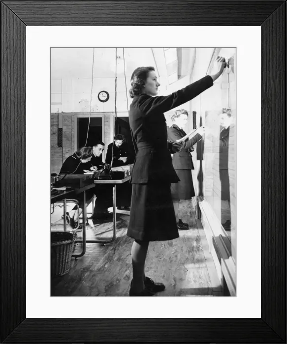 Framed Print : At the London Region Fire Control Room, Battle headquarters of the National Fire Service Framed Print : At the London Region Fire Control Room, Battle headquarters of the National Fire Service
