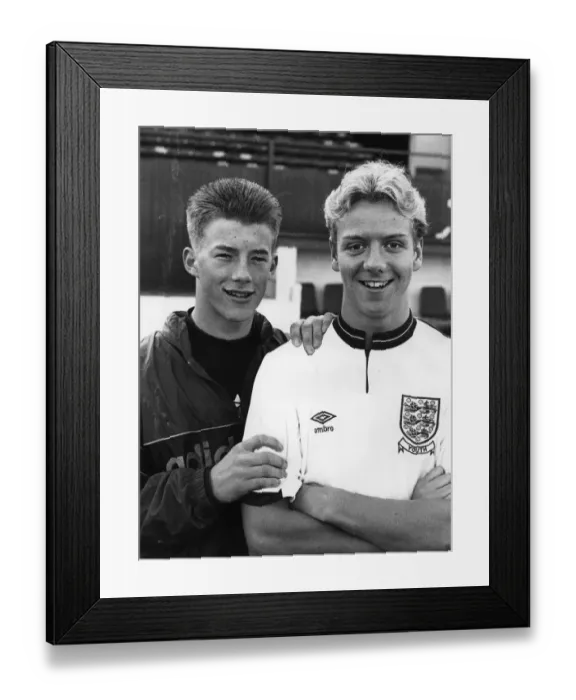 Framed Print : Sentinel Archive 11 / 03 / 1989 - Crewe Alex players Steve Walters (L) with Rob Jones Framed Print : Sentinel Archive 11 / 03 / 1989 - Crewe Alex players Steve Walters (L) with Rob Jones