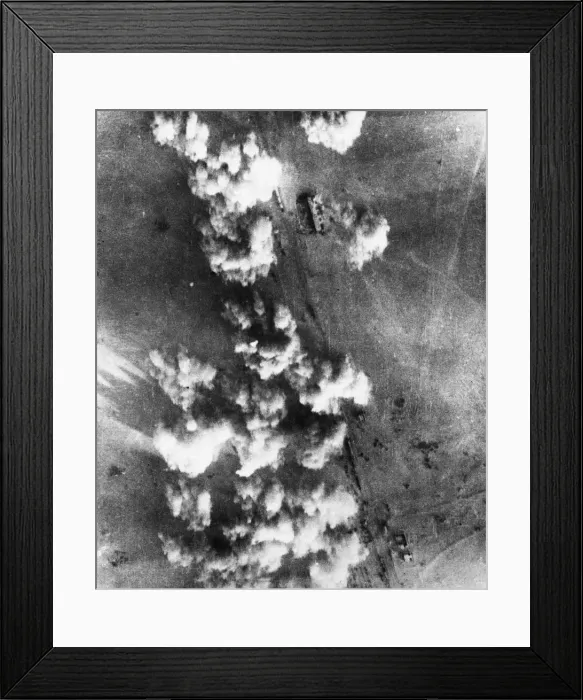 Framed Print : Allied Middle East bombings Strafe Axis supply lines. Aircraft of the Allied Air Framed Print : Allied Middle East bombings Strafe Axis supply lines. Aircraft of the Allied Air