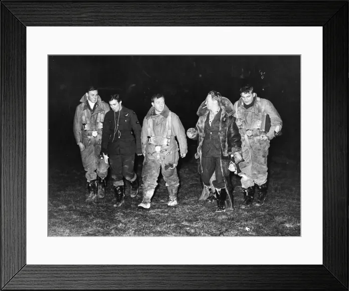 Framed Print : Pilots return to their base somewhere in England, after a nine hour reconnaissance Framed Print : Pilots return to their base somewhere in England, after a nine hour reconnaissance