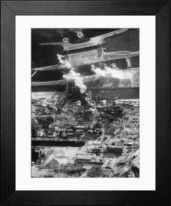 Framed Print : RAF Ventura Planes Blitz Ijmuiden Steel Works, Holland, on 13th February 1943 Framed Print : RAF Ventura Planes Blitz Ijmuiden Steel Works, Holland, on 13th February 1943