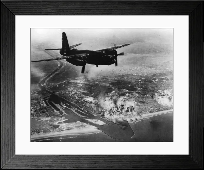Framed Print : The smoke clears after an avalanche of bombs aimed at the Nazi E boat pens at Ijmuiden Framed Print : The smoke clears after an avalanche of bombs aimed at the Nazi E boat pens at Ijmuiden