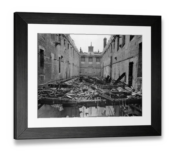 Framed Print : Westminster School, London, damaged in an air raid attack on 10th May 1941 Framed Print : Westminster School, London, damaged in an air raid attack on 10th May 1941