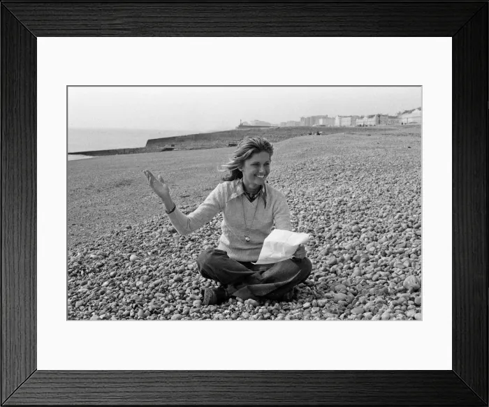 Framed Print : The Eurovision Song Contest 1974 in Brighton. Entry for United Kingdom Olivia Newton-John