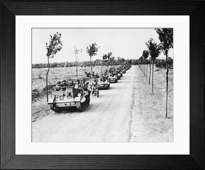 Framed Print : Bren gun carriers travelling to the front lines in France during the Second World War Framed Print : Bren gun carriers travelling to the front lines in France during the Second World War