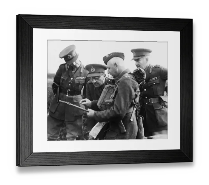 Framed Print : The Commander-In-Chief of the Home Forces, General Sir Alan Brooke visiting Northern Framed Print : The Commander-In-Chief of the Home Forces, General Sir Alan Brooke visiting Northern