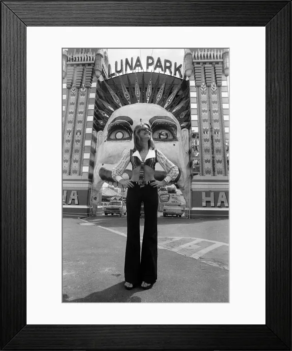 Framed Print : Actress Olivia Newton-John in Sydney, Australia. 3rd November 1973