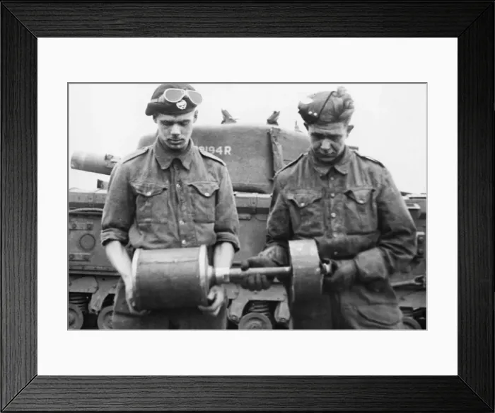 Framed Print : First Pictures of New British Mortar Tank. The work of designing Framed Print : First Pictures of New British Mortar Tank. The work of designing