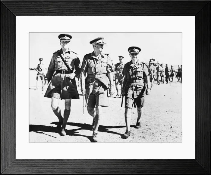Framed Print : Gen. Sir Claude Auchinleck (left), Major Gen. H. B. W. Hughes, Engineer-in-Chief M Framed Print : Gen. Sir Claude Auchinleck (left), Major Gen. H. B. W. Hughes, Engineer-in-Chief M