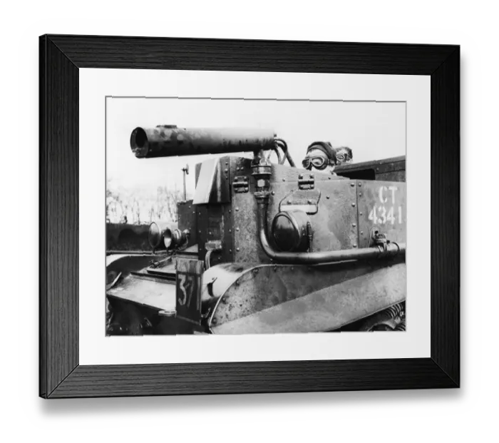 Framed Print : The Wasp is a Universal Carrier fitted with a flamethrower