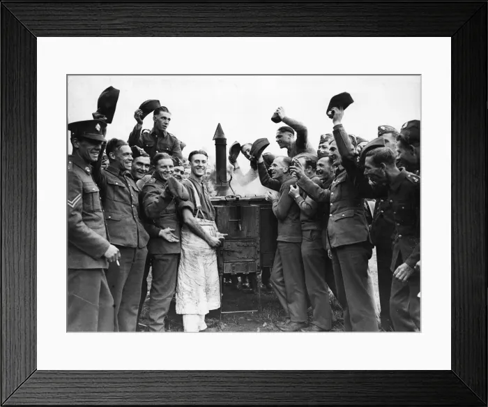 Framed Print : Celebrating the Army chef, at the beginning of World War Two