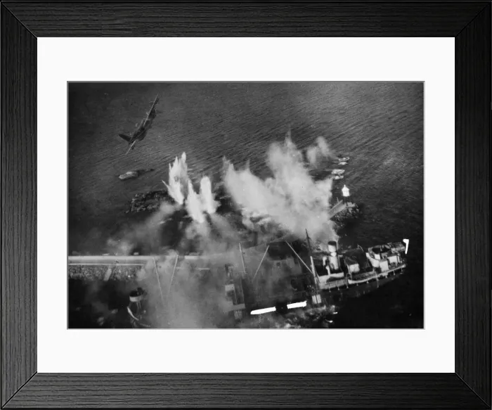 Framed Print : Flying through dense cloud, a Norwegian pilot led a strong force of Mosquito fighter