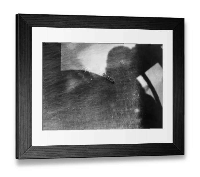 Framed Print : A German patrol ship in Heligoland fires a bright foutr star cartridge recognition signal Framed Print : A German patrol ship in Heligoland fires a bright foutr star cartridge recognition signal