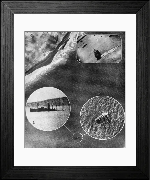 Framed Print : In the early hours of January 20th 1944. Britains Dover Coastal batteries achieved a