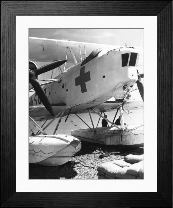 Framed Print : Heinkel 59 seaplane bearing red crosses shot down by Pilot Officer J Framed Print : Heinkel 59 seaplane bearing red crosses shot down by Pilot Officer J