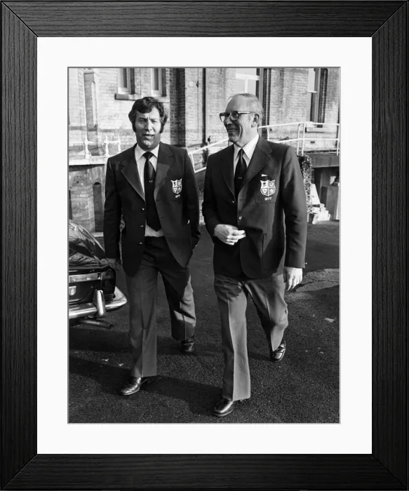 Framed Print : British Lions rugby team gathered in London. Pictured, manager George Burwell Framed Print : British Lions rugby team gathered in London. Pictured, manager George Burwell