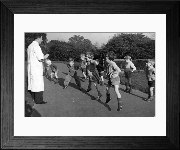 Framed Print : Mr. Robert Bond Walker, a blind masseur, spends three afternoons a week at the Sunshine Framed Print : Mr. Robert Bond Walker, a blind masseur, spends three afternoons a week at the Sunshine