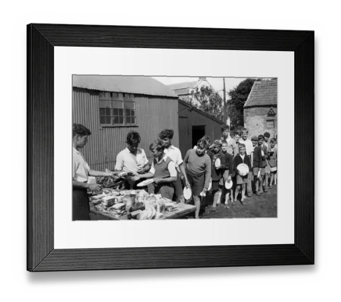Framed Print : Park Modern School, Barking, evacuated to Swindon last September is now at Brean Sands Framed Print : Park Modern School, Barking, evacuated to Swindon last September is now at Brean Sands