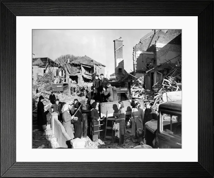 Framed Print : After the bombs - sing song! After enemy aircraft had rained destruction Framed Print : After the bombs - sing song! After enemy aircraft had rained destruction