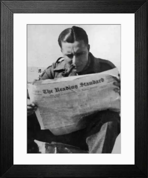 Framed Print : Corporal E. W. Stone of the RAF, former schoolmaster at park Lane School, Tilehurst Framed Print : Corporal E. W. Stone of the RAF, former schoolmaster at park Lane School, Tilehurst