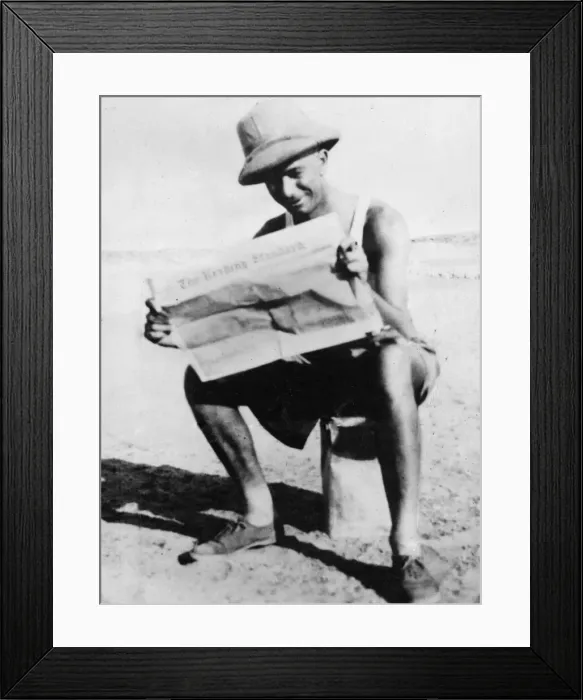 Framed Print : Driver W. C. Abery serving in the Royal Army Service CorpsA(RASC) in the Middle East