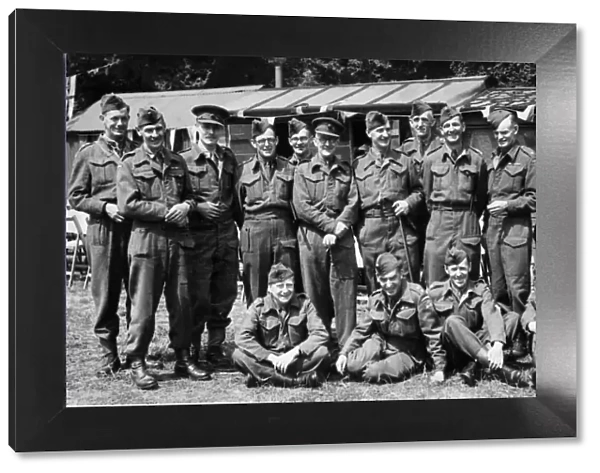 A group of officers at a Home Guard weekend camp in Reading
