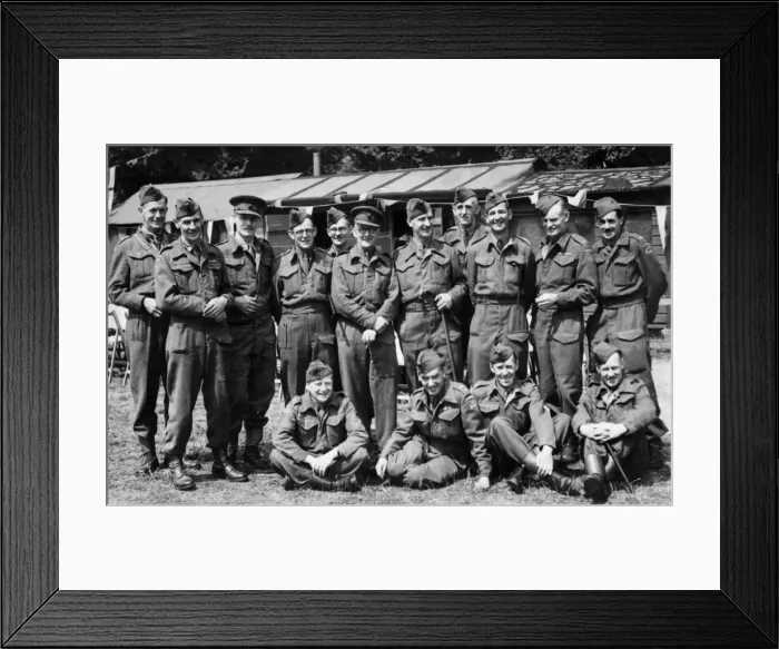 Framed Print : A group of officers at a Home Guard weekend camp in Reading Framed Print : A group of officers at a Home Guard weekend camp in Reading