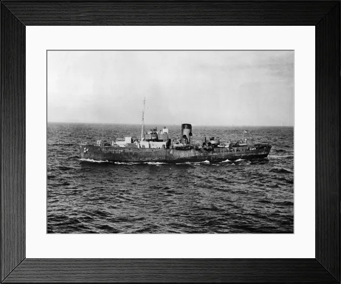 Framed Print : H. M. S. Jasmine, a Royal Navy corvette at sea during convoy duty. Circa October 1941 Framed Print : H. M. S. Jasmine, a Royal Navy corvette at sea during convoy duty. Circa October 1941