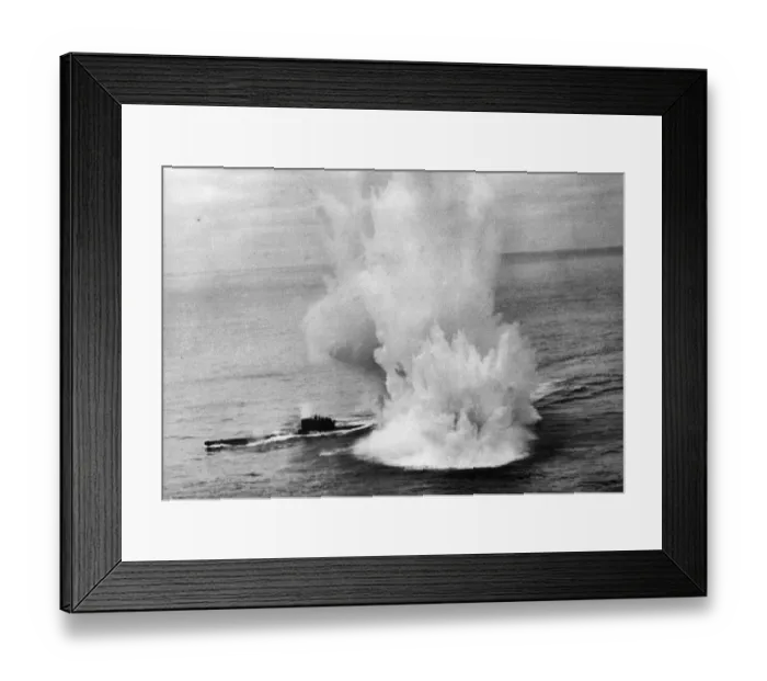 Framed Print : Photo taken from Short Sunderland Mark III, EK591 U, of No Framed Print : Photo taken from Short Sunderland Mark III, EK591 U, of No