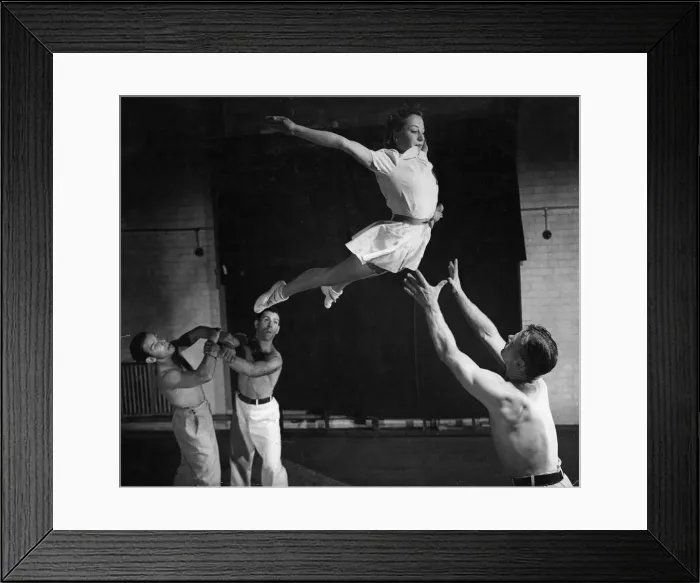 Framed Print : London Fire Service Agility Team training during the Second world War. The Swallow