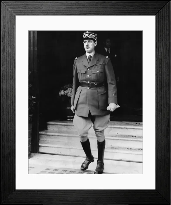 Framed Print : Charles Andre Joseph Marie de Gaulle was a French army officer Framed Print : Charles Andre Joseph Marie de Gaulle was a French army officer