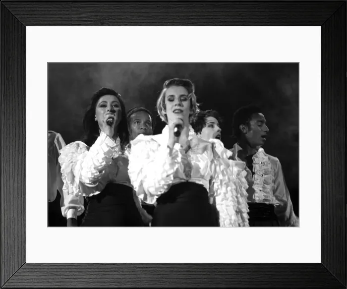 Framed Print : British girl group Bananarama Jacqui O Sullivan, Keren Woodward andSara Dallin in Framed Print : British girl group Bananarama Jacqui O Sullivan, Keren Woodward andSara Dallin in