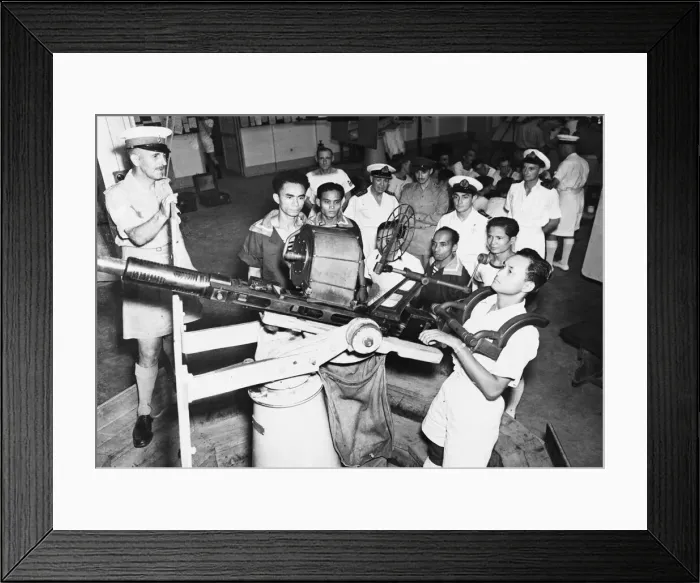 Framed Print : Ceylon School for Naval Gunners. At a School in Colombo, D. E. M. S Framed Print : Ceylon School for Naval Gunners. At a School in Colombo, D. E. M. S