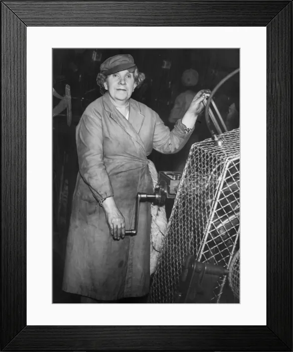 Framed Print : Seventy two year old factory worker Mrs Slim of 283 Queens road, Londonderry, Smethwick Framed Print : Seventy two year old factory worker Mrs Slim of 283 Queens road, Londonderry, Smethwick