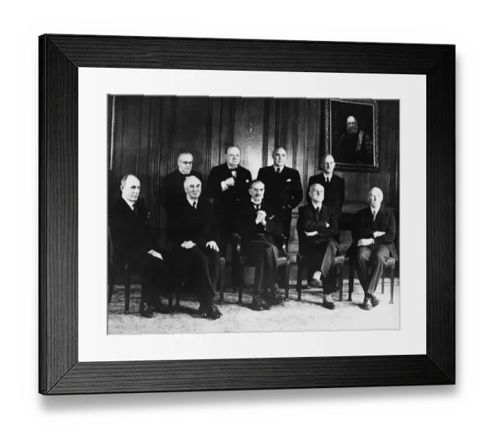Framed Print : The first picture showing the British War Cabinet together Framed Print : The first picture showing the British War Cabinet together