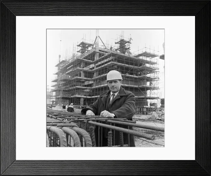 Framed Print : Progress at Redcar steel site, Teesside. 1974 Framed Print : Progress at Redcar steel site, Teesside. 1974