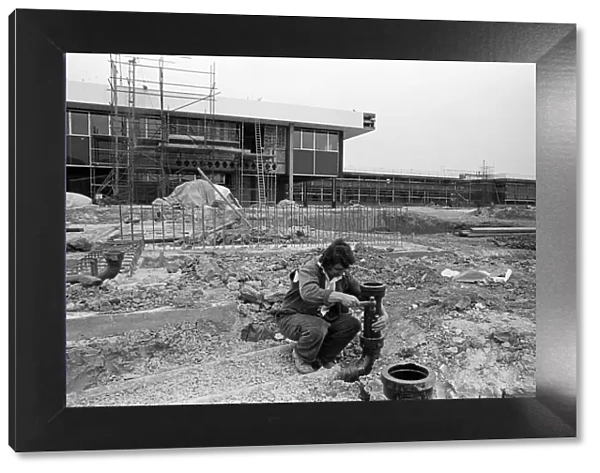 Steel lab progress, Teesside. 1974