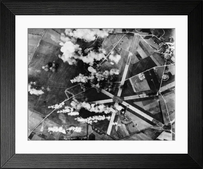 Framed Print : B-26 Marauder medium bombers of the United States Army Air Force hit dispersal areas Framed Print : B-26 Marauder medium bombers of the United States Army Air Force hit dispersal areas