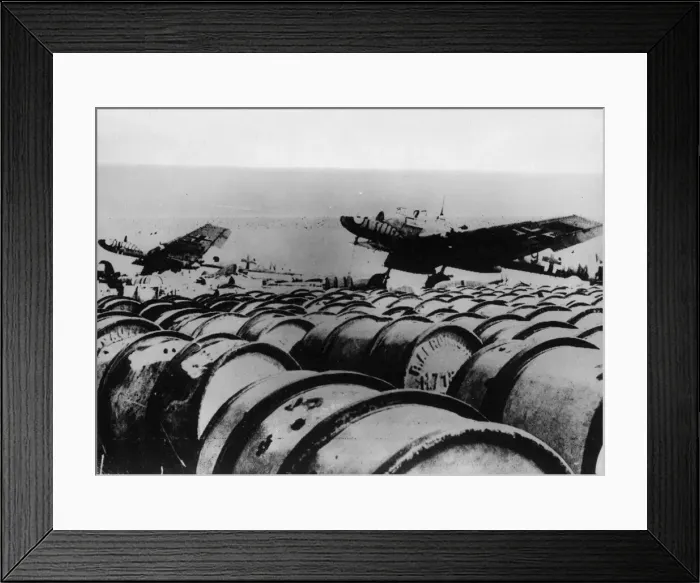 Framed Print : Allied Forces capture an enemy aerodrome during the ongoing battle around the Salerno