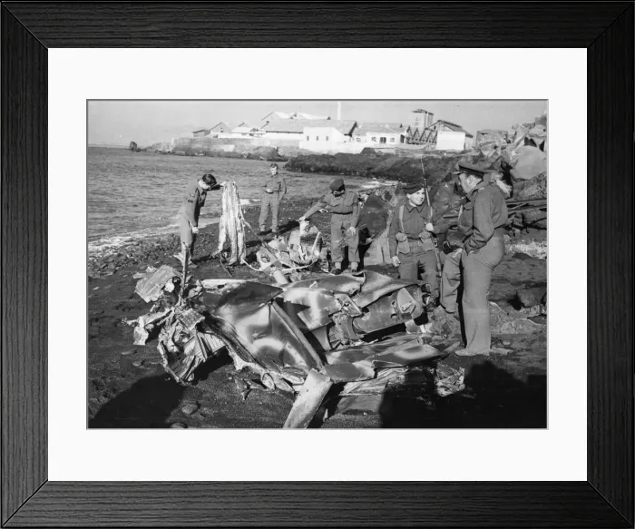 Framed Print : Among the enemy aircraft brought down during an early morning raid son the much bombed Framed Print : Among the enemy aircraft brought down during an early morning raid son the much bombed