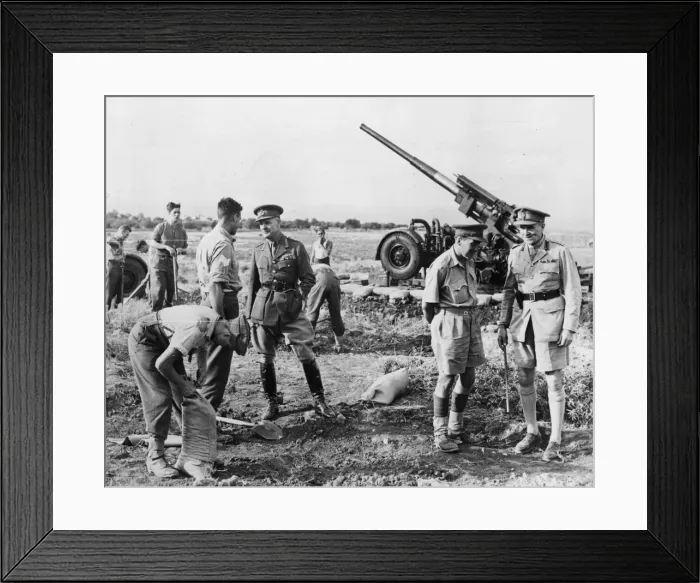 Framed Print : British troops began work on the erection of defences immediately after arriving upon Framed Print : British troops began work on the erection of defences immediately after arriving upon