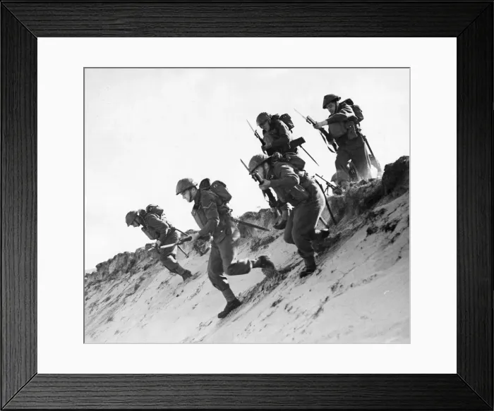 Framed Print : Army landing exercise. Picture taken 6th April 1941 Framed Print : Army landing exercise. Picture taken 6th April 1941