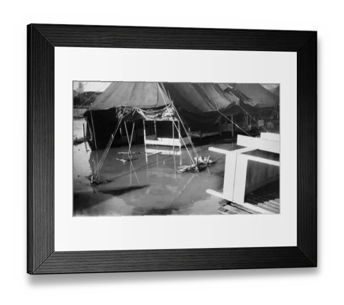 Framed Print : Medloc Transit Camp in Toulon, France. Troops on their way home after four years