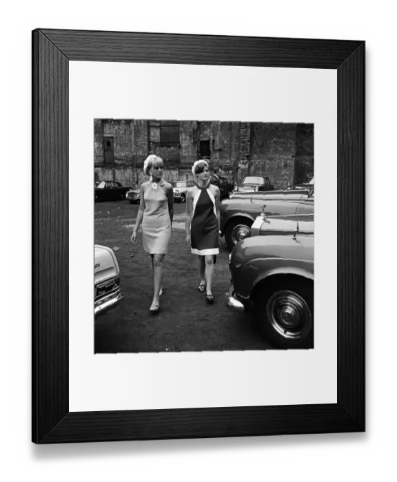 Framed Print : Annie Nightingale (left) models Ascot specials. 16th June 1966 Framed Print : Annie Nightingale (left) models Ascot specials. 16th June 1966