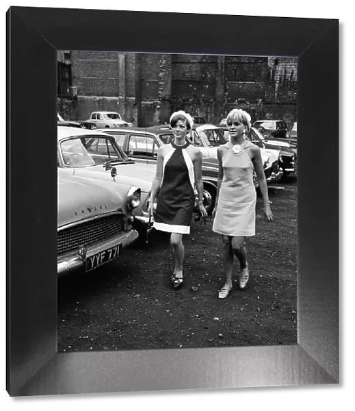 Annie Nightingale (right) models Ascot specials. 16th June 1966